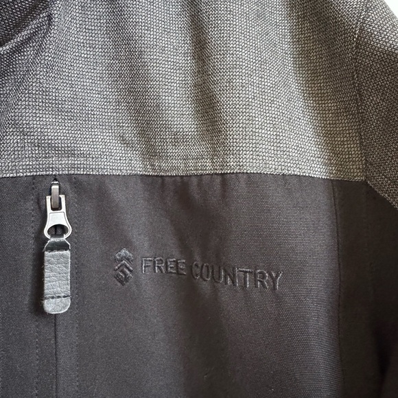 Men’s Free Country Black and Gray Winter Jacket with Hood Size Large - Picture 3 of 7